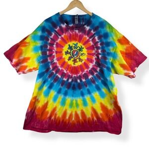 Tie Dye Steal Your Face Graphic Top Size 3X Colorful Bears Hippie Rainbow Tee